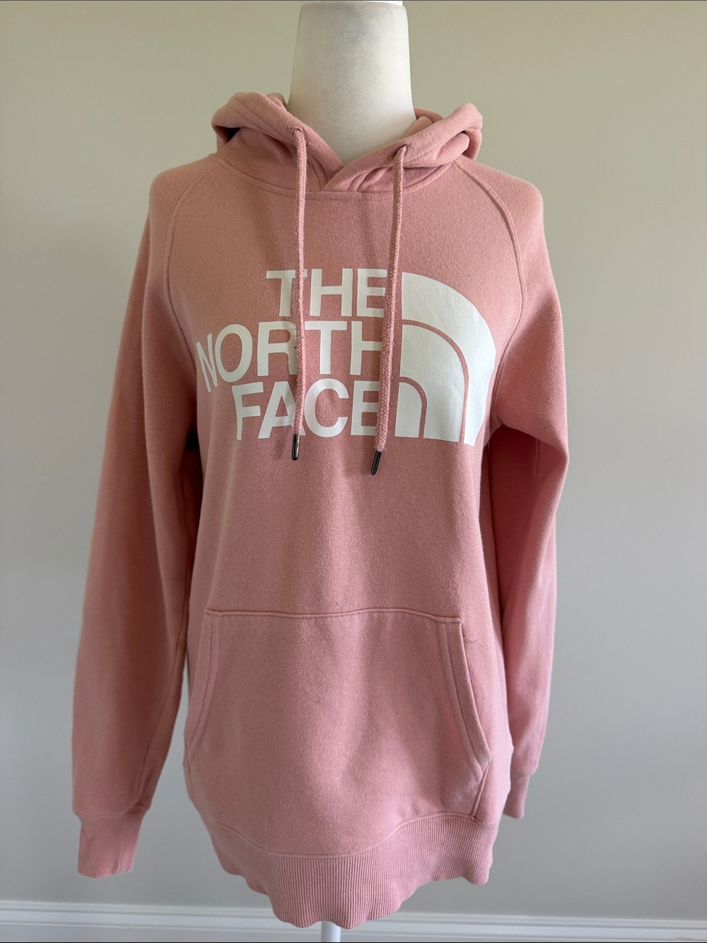 Women’s The North Face Men's Pink Crewneck Hoodie with White Logo Sz Xs